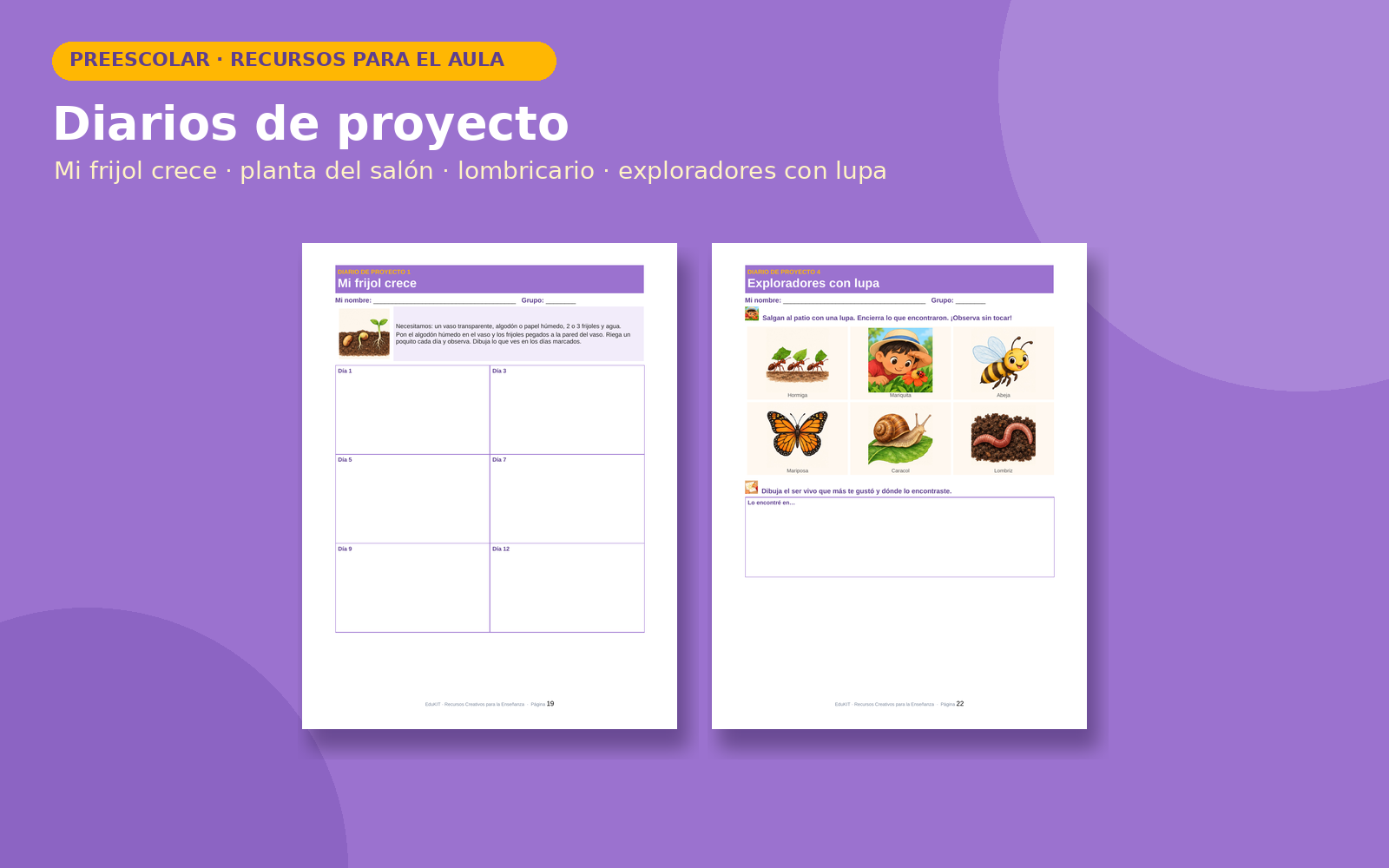 Exploración del Medio: Seres Vivos para Preescolar | 16 Fichas de Observación, 18 Tarjetas, 3 Juegos y Portal con Voz 4 Exploración del Medio: Seres Vivos para Preescolar | 16 Fichas de Observación, 18 Tarjetas, 3 Juegos y Portal con Voz - Imagen 4