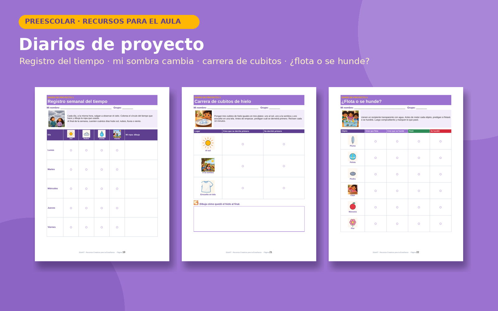 Exploración del Medio: Fenómenos Naturales para Preescolar | 45 Recursos Imprimibles, Experimentos y Portal Interactivo 4 Exploración del Medio: Fenómenos Naturales para Preescolar | 45 Recursos Imprimibles, Experimentos y Portal Interactivo - Imagen 4