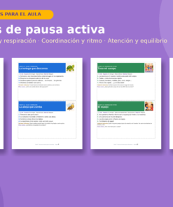 Pausas Activas y Juegos de Patio para Preescolar | 32 Tarjetas, 24 Juegos, Rutinas y Portal Interactivo 10 Imagen 3 72