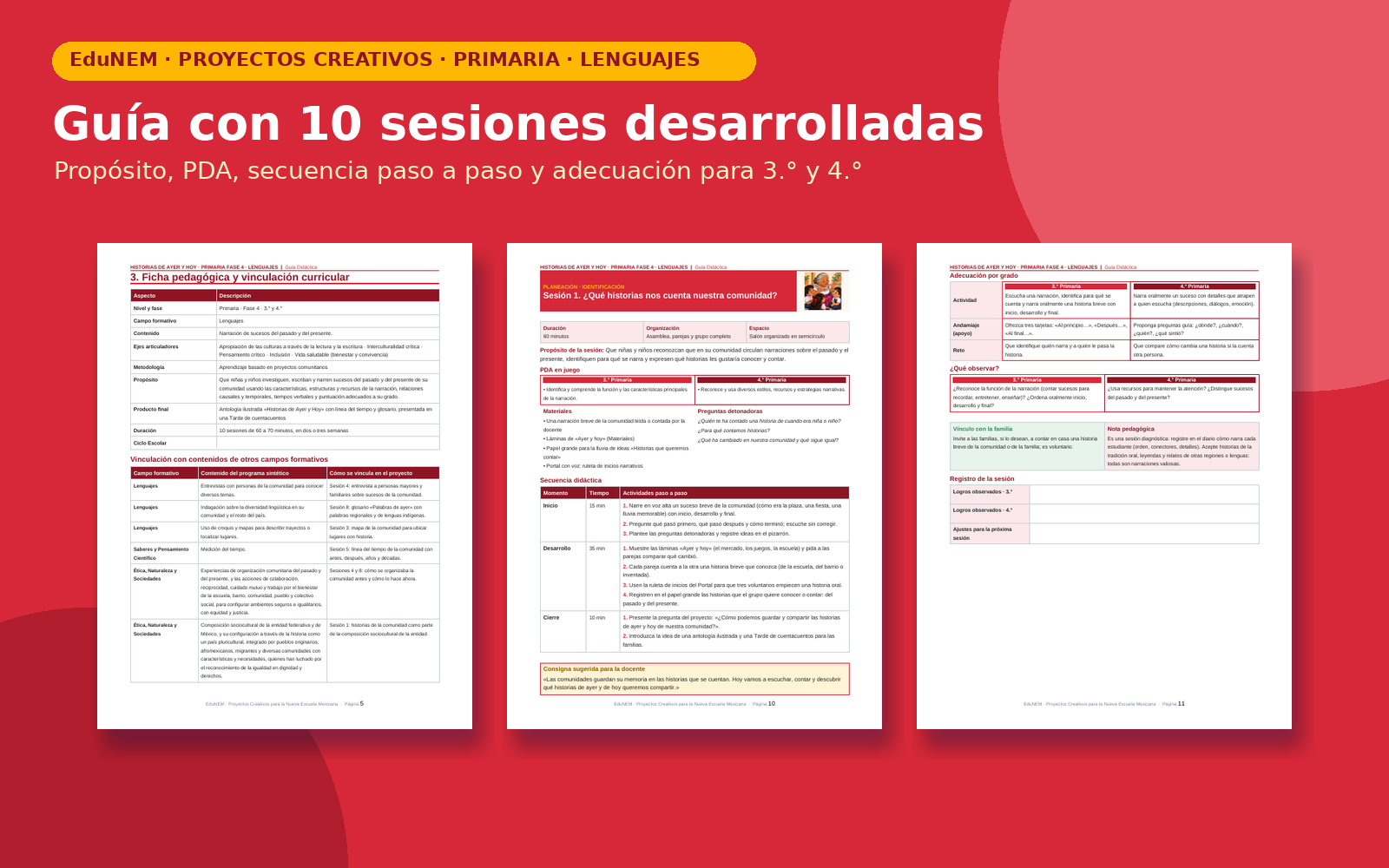 Historias de Ayer y Hoy de mi Comunidad | EduNEM Primaria 3.º y 4.º | Narración de sucesos en 10 sesiones 4 Historias de Ayer y Hoy de mi Comunidad | EduNEM Primaria 3.º y 4.º | Narración de sucesos en 10 sesiones - Imagen 4