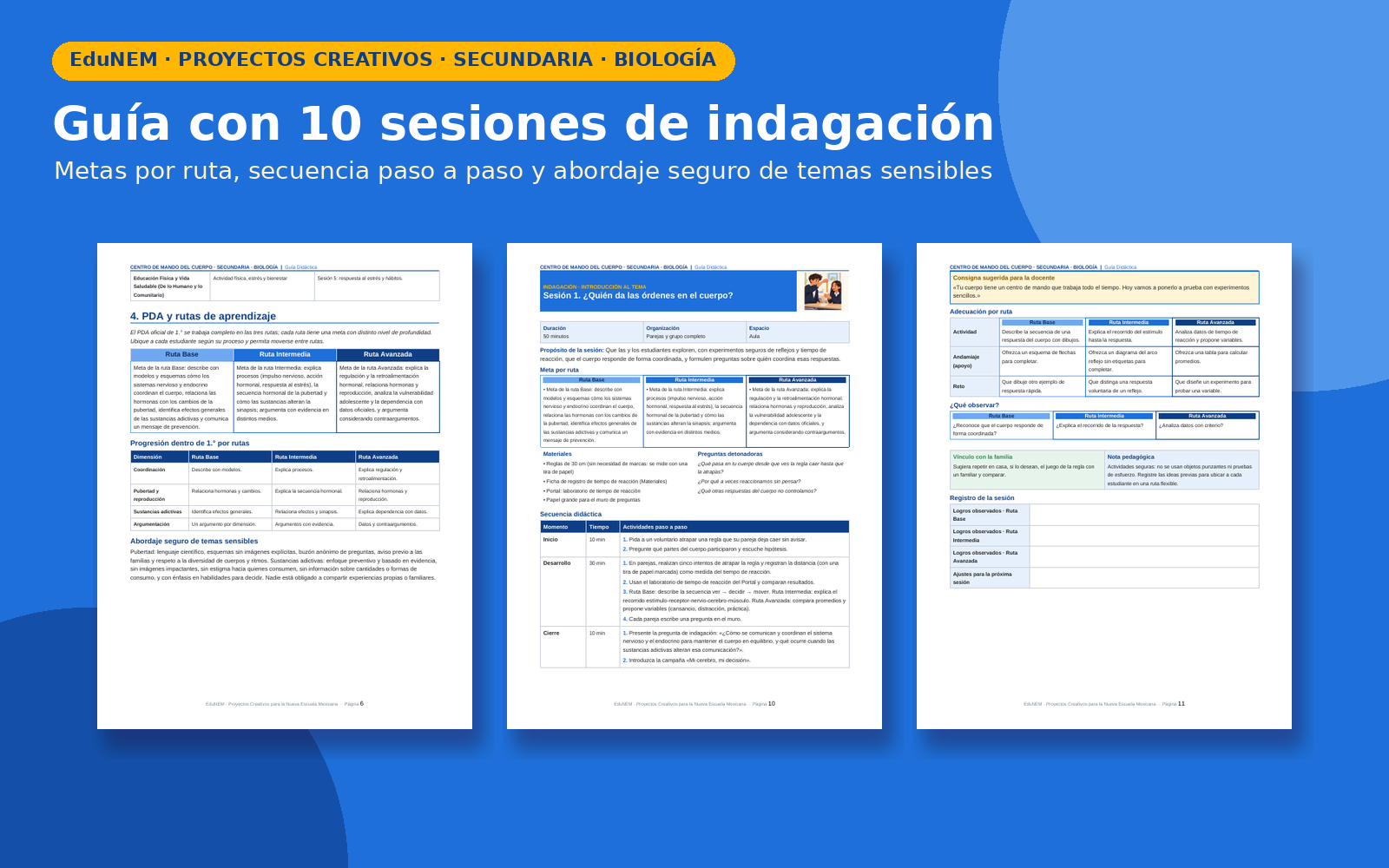 Centro de Mando del Cuerpo | EduNEM Biología Secundaria 1.º | 10 sesiones y 3 rutas de aprendizaje 4 Centro de Mando del Cuerpo | EduNEM Biología Secundaria 1.º | 10 sesiones y 3 rutas de aprendizaje - Imagen 4