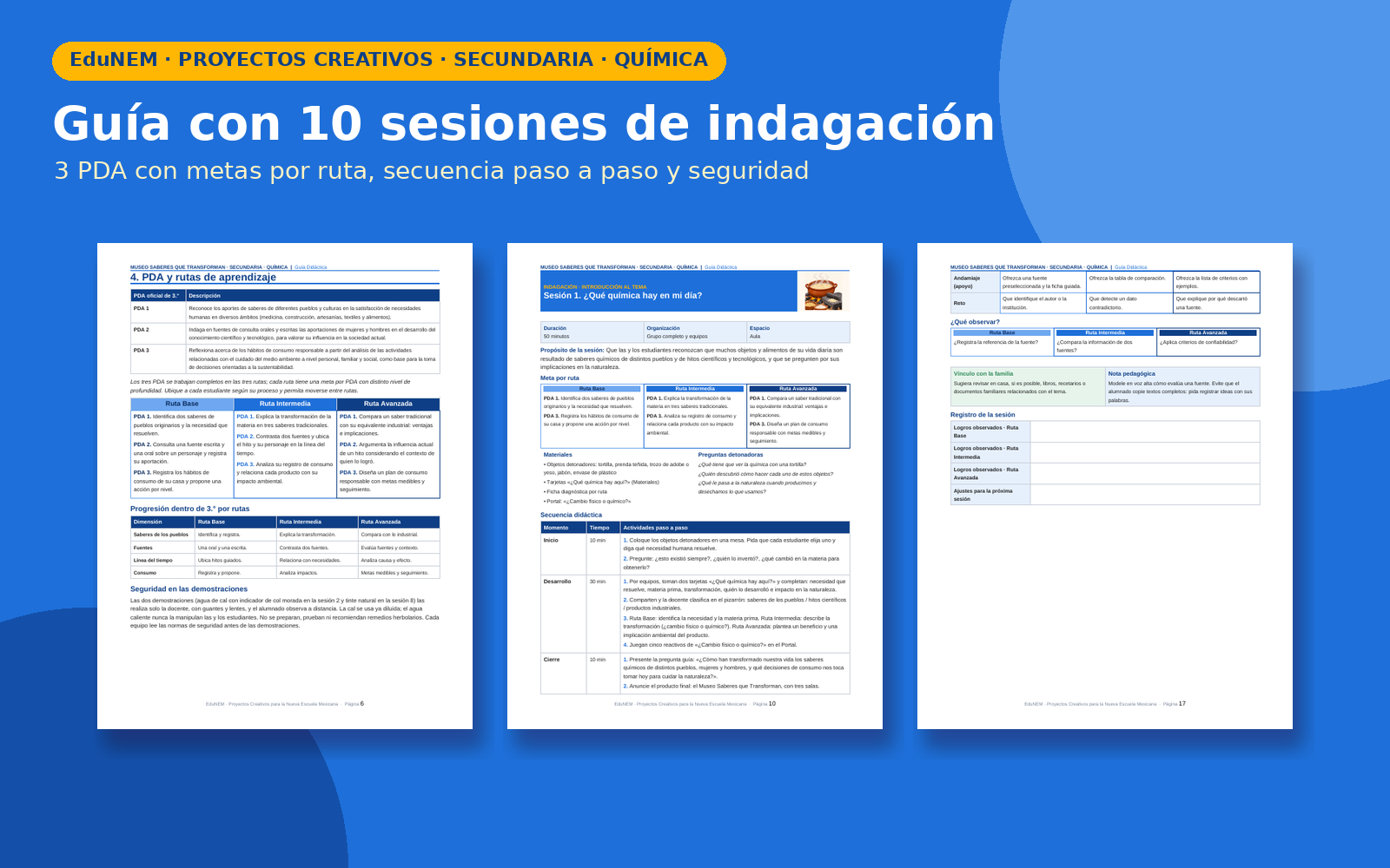Museo Saberes que Transforman | EduNEM Química Secundaria 3.º | 10 sesiones y 3 rutas de aprendizaje 4 Museo Saberes que Transforman | EduNEM Química Secundaria 3.º | 10 sesiones y 3 rutas de aprendizaje - Imagen 4