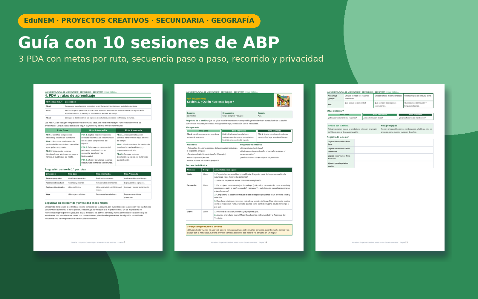 Mapa Biocultural de mi Comunidad | EduNEM Geografía Secundaria 1.º | 10 sesiones y 3 rutas de aprendizaje 4 Vista previa 4 de Mapa Biocultural de mi Comunidad | EduNEM Geografía Secundaria 1.º | 10 sesiones y 3 rutas de aprendizaje