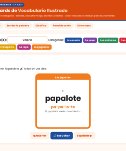 EduKIT Flash Cards de Vocabulario Ilustrado para Primaria | 32 Palabras, 72 Tarjetas y Portal con Audio 11 Imagen 4 34