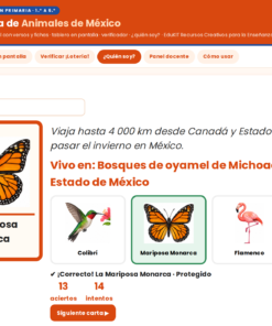 EduKIT Lotería de Animales de México para Primaria | 32 Animales, 20 Tableros y Portal Interactivo 11 Imagen 4 39