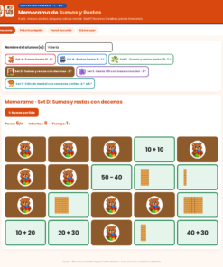 EduKIT Memorama de Sumas y Restas para Primaria | 120 Tarjetas, 6 Sets y Portal Interactivo 11 Imagen 4 41