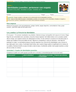Fichas de Trabajo de Formación Cívica y Ética para Secundaria 1.°, 2.° y 3.° | 48 Fichas Proyectables e Imprimibles 11 Imagen 4 48