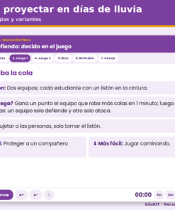 EduKIT Fichas de Trabajo de Educación Física para Secundaria 1.°, 2.° y 3.° | 15 Sesiones, 45 Juegos y Evaluación en el Patio 11 Imagen 4 60