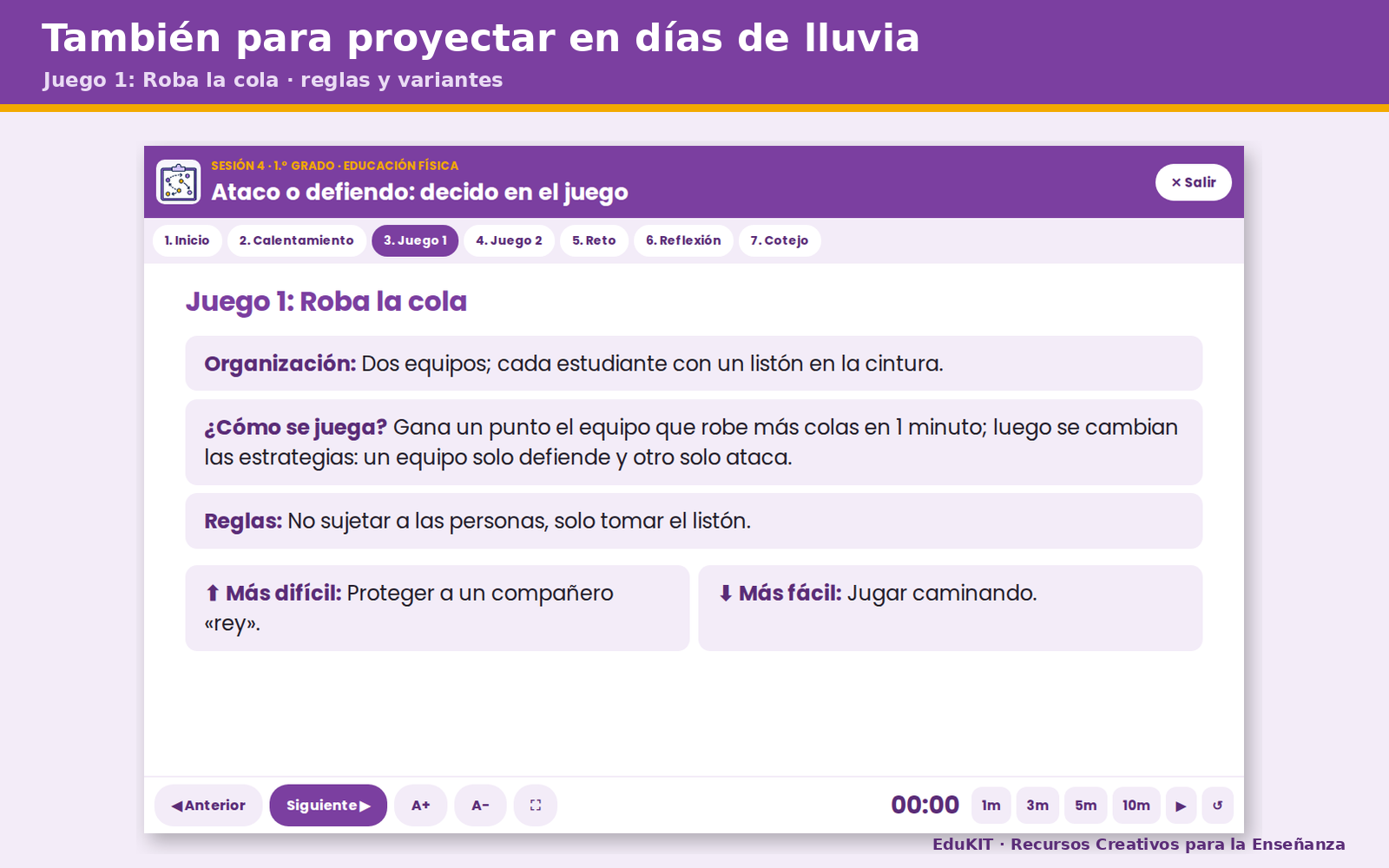 EduKIT Fichas de Trabajo de Educación Física para Secundaria 1.°, 2.° y 3.° | 15 Sesiones, 45 Juegos y Evaluación en el Patio 5 EduKIT Fichas de Trabajo de Educación Física para Secundaria 1.°, 2.° y 3.° | 15 Sesiones, 45 Juegos y Evaluación en el Patio - Imagen 5