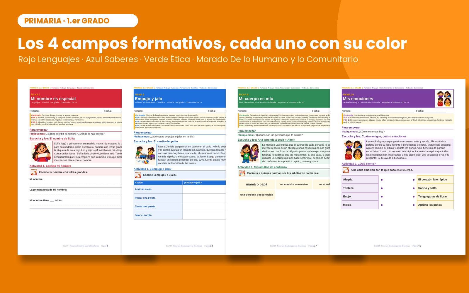 Fichas de Trabajo para Primaria 1er Grado | 79 Fichas de los 4 Campos Formativos y Todos los Contenidos 5 Fichas de Trabajo para Primaria 1er Grado | 79 Fichas de los 4 Campos Formativos y Todos los Contenidos - Imagen 5