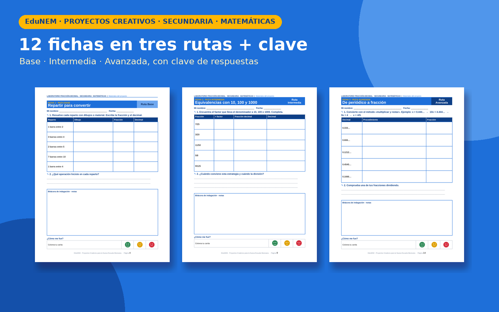 Laboratorio Fracción-Decimal | EduNEM Matemáticas Secundaria 1.º | 10 sesiones y 3 rutas de aprendizaje 5 Laboratorio Fracción-Decimal | EduNEM Matemáticas Secundaria 1.º | 10 sesiones y 3 rutas de aprendizaje - Imagen 5