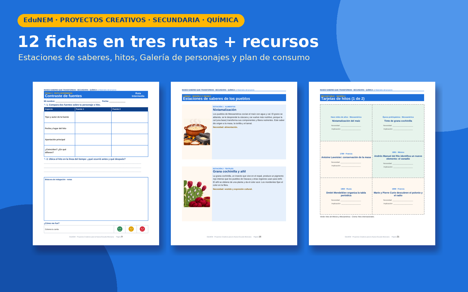 Museo Saberes que Transforman | EduNEM Química Secundaria 3.º | 10 sesiones y 3 rutas de aprendizaje 5 Museo Saberes que Transforman | EduNEM Química Secundaria 3.º | 10 sesiones y 3 rutas de aprendizaje - Imagen 5
