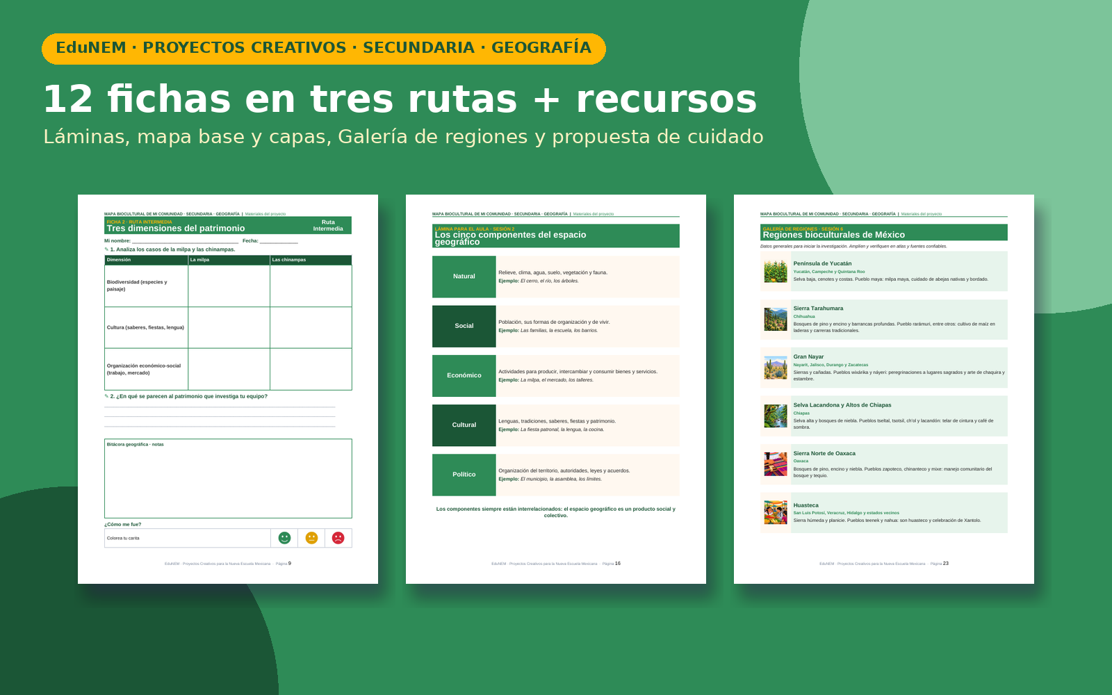 Mapa Biocultural de mi Comunidad | EduNEM Geografía Secundaria 1.º | 10 sesiones y 3 rutas de aprendizaje 5 Vista previa 5 de Mapa Biocultural de mi Comunidad | EduNEM Geografía Secundaria 1.º | 10 sesiones y 3 rutas de aprendizaje
