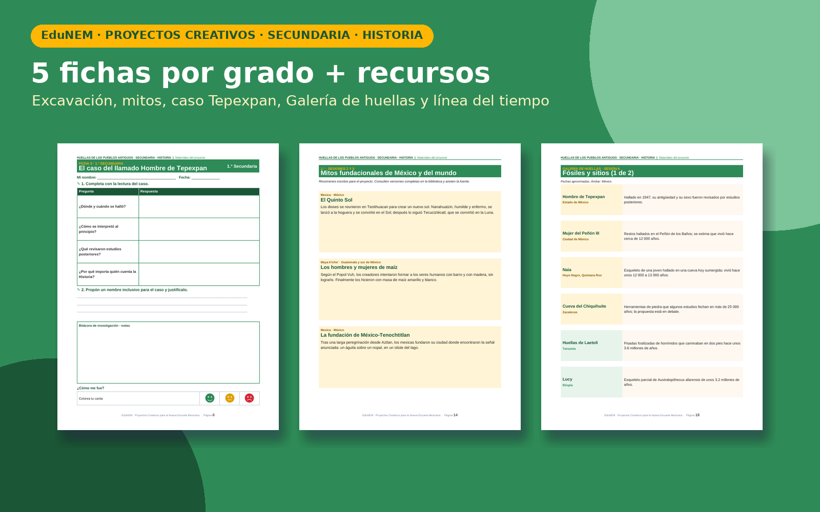 Huellas de los Pueblos Antiguos | EduNEM Historia Secundaria 1.º y 3.º | 10 sesiones y 10 fichas 5 Huellas de los Pueblos Antiguos | EduNEM Historia Secundaria 1.º y 3.º | 10 sesiones y 10 fichas - Imagen 5