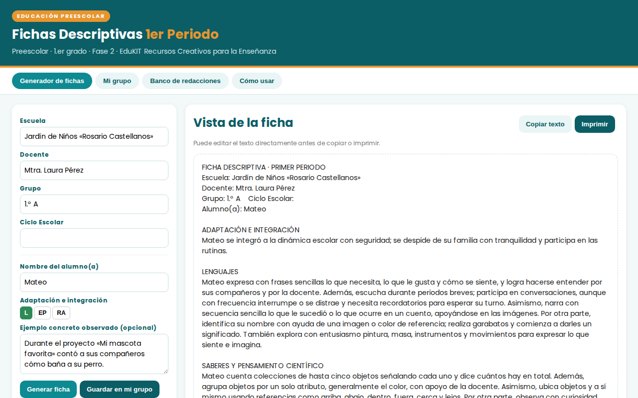 EduKIT Fichas Descriptivas 1er Periodo Preescolar 1° | Recursos Creativos para la Enseñanza 5 EduKIT Fichas Descriptivas 1er Periodo Preescolar 1° | Recursos Creativos para la Enseñanza - Imagen 5