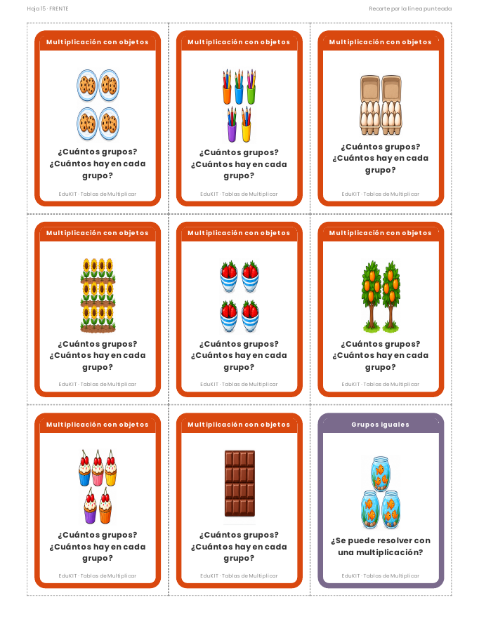 EduKIT Flash Cards de Tablas de Multiplicar para Primaria | 135 Tarjetas, 8 Juegos y Portal Interactivo 6 EduKIT Flash Cards de Tablas de Multiplicar para Primaria | 135 Tarjetas, 8 Juegos y Portal Interactivo - Imagen 6