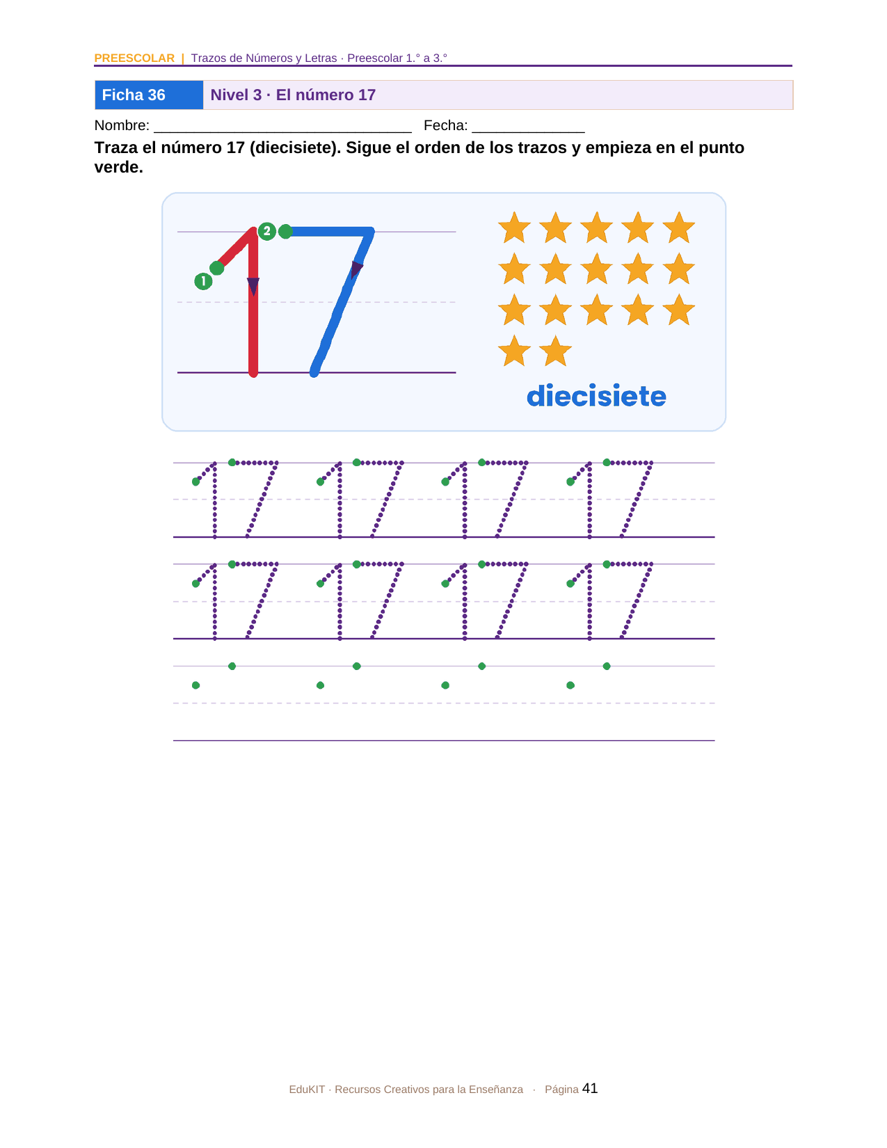 EduKIT Trazos de Números y Letras para Preescolar | 54 Fichas, 48 Tarjetas y Portal Interactivo para Trazar 6 EduKIT Trazos de Números y Letras para Preescolar | 54 Fichas, 48 Tarjetas y Portal Interactivo para Trazar - Imagen 6