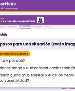 Fichas de Trabajo de Tutoría y Educación Socioemocional para Secundaria 1.°, 2.° y 3.° | 15 Fichas y los 5 Contenidos 12 Imagen 5 59