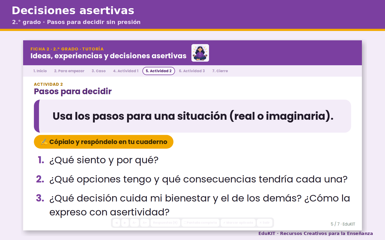 Fichas de Trabajo de Tutoría y Educación Socioemocional para Secundaria 1.°, 2.° y 3.° | 15 Fichas y los 5 Contenidos 6 Fichas de Trabajo de Tutoría y Educación Socioemocional para Secundaria 1.°, 2.° y 3.° | 15 Fichas y los 5 Contenidos - Imagen 6
