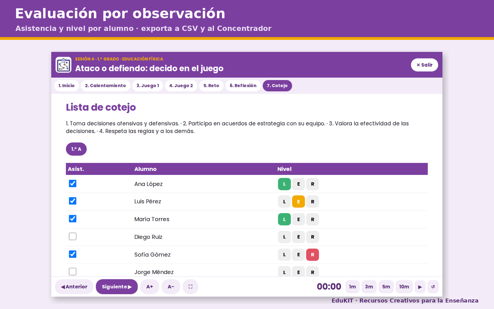 EduKIT Fichas de Trabajo de Educación Física para Secundaria 1.°, 2.° y 3.° | 15 Sesiones, 45 Juegos y Evaluación en el Patio 6 EduKIT Fichas de Trabajo de Educación Física para Secundaria 1.°, 2.° y 3.° | 15 Sesiones, 45 Juegos y Evaluación en el Patio - Imagen 6