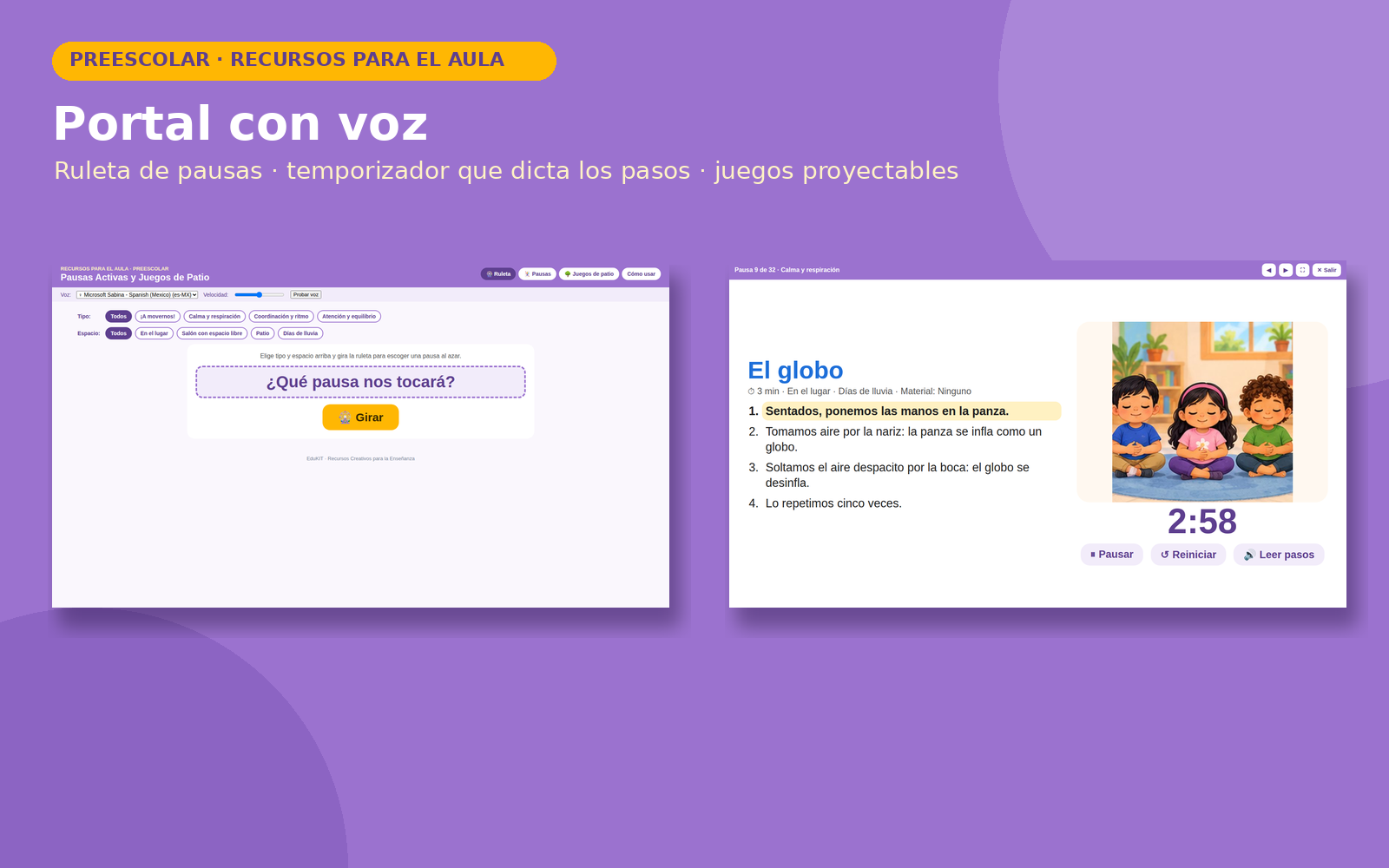 Pausas Activas y Juegos de Patio para Preescolar | 32 Tarjetas, 24 Juegos, Rutinas y Portal Interactivo 6 Pausas Activas y Juegos de Patio para Preescolar | 32 Tarjetas, 24 Juegos, Rutinas y Portal Interactivo - Imagen 6