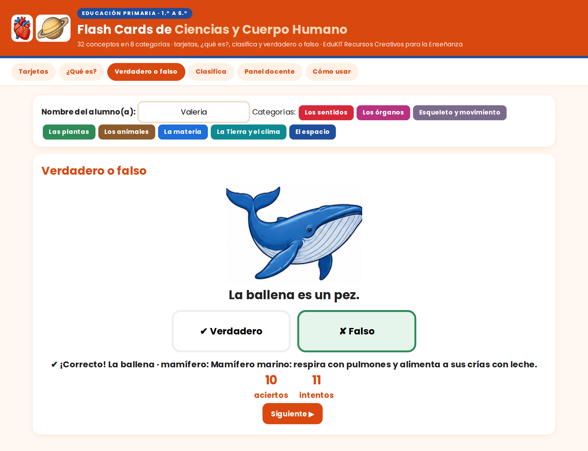 EduKIT Flash Cards de Ciencias y Cuerpo Humano para Primaria | 32 Conceptos, 72 Tarjetas y Portal Interactivo 7 EduKIT Flash Cards de Ciencias y Cuerpo Humano para Primaria | 32 Conceptos, 72 Tarjetas y Portal Interactivo - Imagen 7