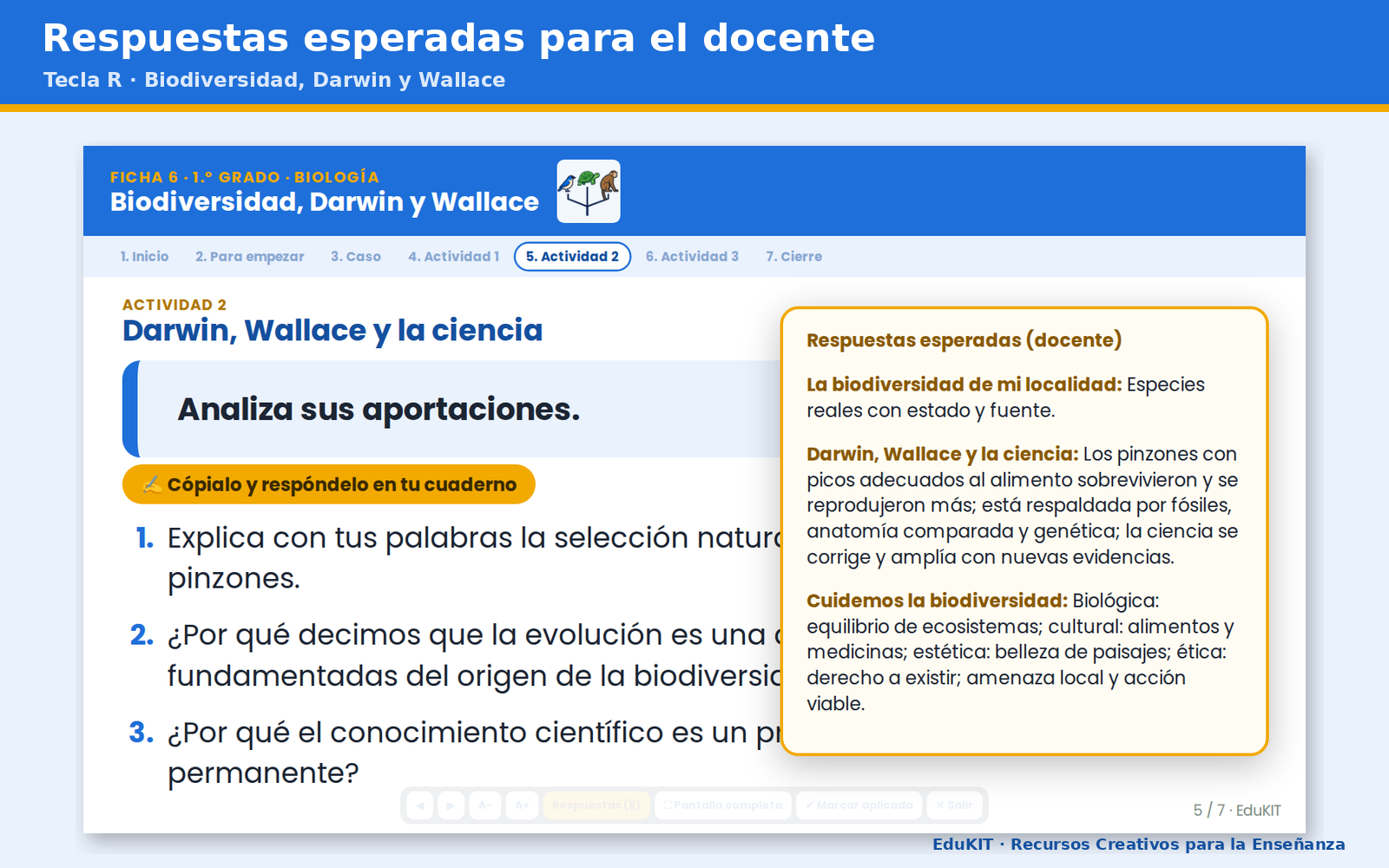 EduKIT Fichas de Trabajo de Biología para Secundaria 1.er Grado | 9 Fichas, Rúbricas y los 9 Contenidos 7 EduKIT Fichas de Trabajo de Biología para Secundaria 1.er Grado | 9 Fichas, Rúbricas y los 9 Contenidos - Imagen 7