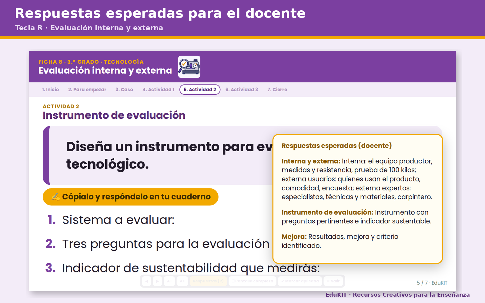 EduKIT Fichas de Trabajo de Tecnología para Secundaria 1.°, 2.° y 3.° | 24 Fichas, Rúbricas y los 8 Contenidos 7 EduKIT Fichas de Trabajo de Tecnología para Secundaria 1.°, 2.° y 3.° | 24 Fichas, Rúbricas y los 8 Contenidos - Imagen 7