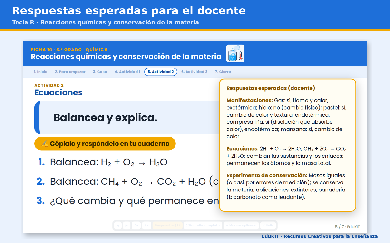 Fichas de Trabajo de Química para Secundaria 3.er Grado | 12 Fichas, 12 Experimentos y los 12 Contenidos 7 Fichas de Trabajo de Química para Secundaria 3.er Grado | 12 Fichas, 12 Experimentos y los 12 Contenidos - Imagen 7