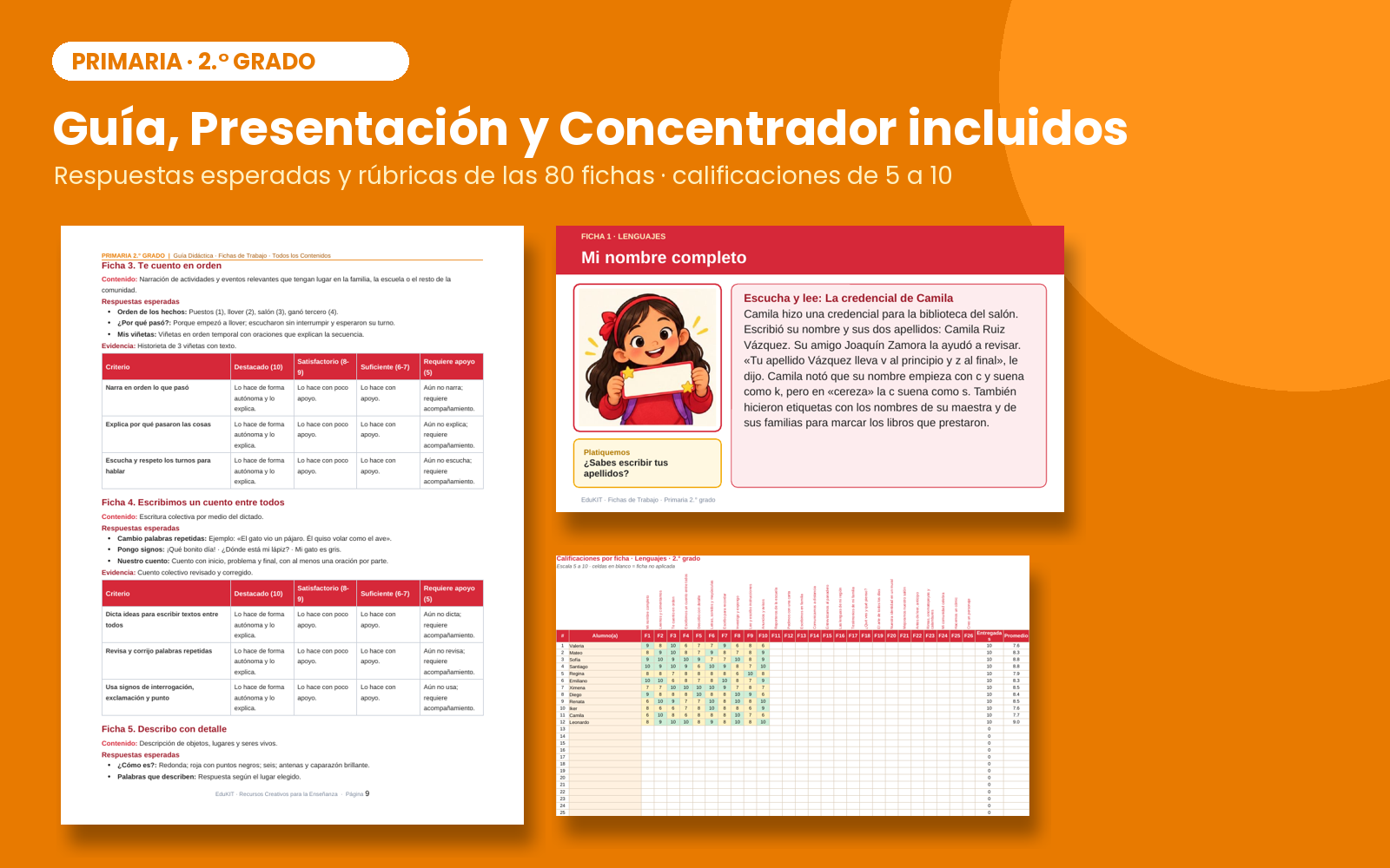 Fichas de Trabajo para Primaria 2.° Grado | 80 Fichas de los 4 Campos Formativos y Todos los Contenidos 7 Fichas de Trabajo para Primaria 2.° Grado | 80 Fichas de los 4 Campos Formativos y Todos los Contenidos - Imagen 7