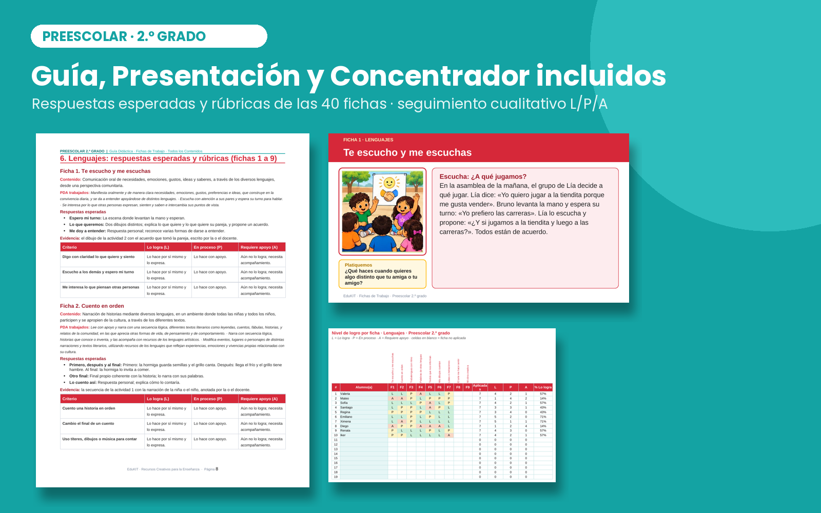 Fichas de Trabajo Preescolar 2° | 40 Fichas Imprimibles, 120 Actividades y Portal Proyectable · Todos los Contenidos NEM 7 Fichas de Trabajo Preescolar 2° | 40 Fichas Imprimibles, 120 Actividades y Portal Proyectable · Todos los Contenidos NEM - Imagen 7