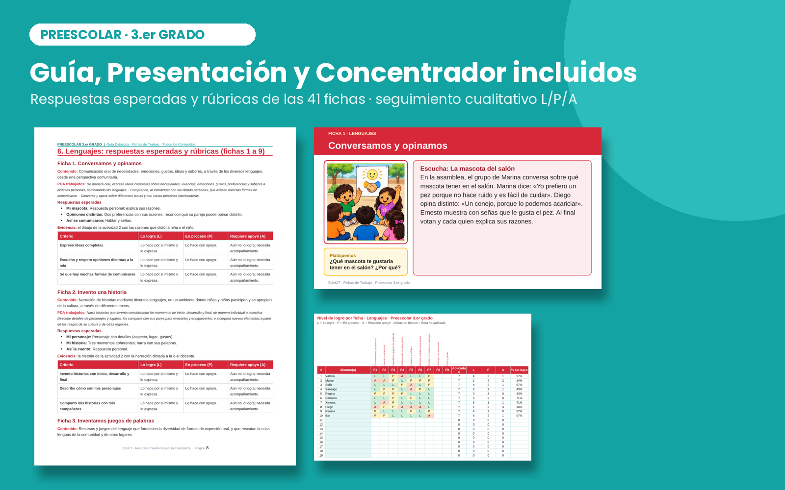 Fichas de Trabajo Preescolar 3° | 41 Fichas Imprimibles, 123 Actividades y Portal Proyectable · Todos los Contenidos NEM 7 Fichas de Trabajo Preescolar 3° | 41 Fichas Imprimibles, 123 Actividades y Portal Proyectable · Todos los Contenidos NEM - Imagen 7