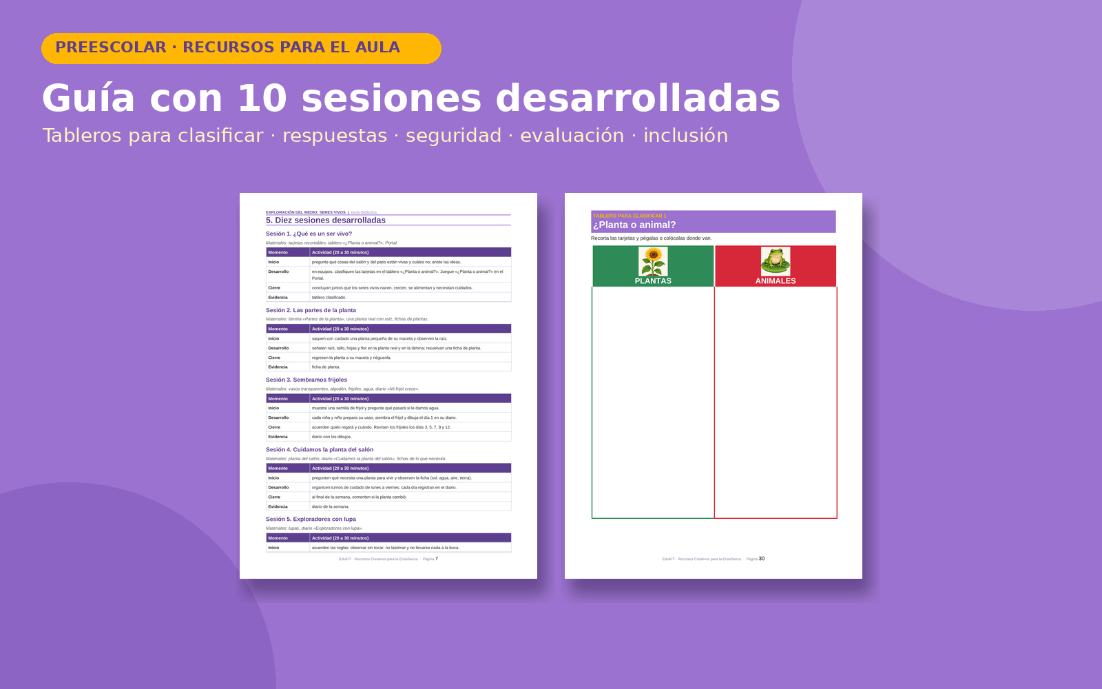 Exploración del Medio: Seres Vivos para Preescolar | 16 Fichas de Observación, 18 Tarjetas, 3 Juegos y Portal con Voz 7 Exploración del Medio: Seres Vivos para Preescolar | 16 Fichas de Observación, 18 Tarjetas, 3 Juegos y Portal con Voz - Imagen 7