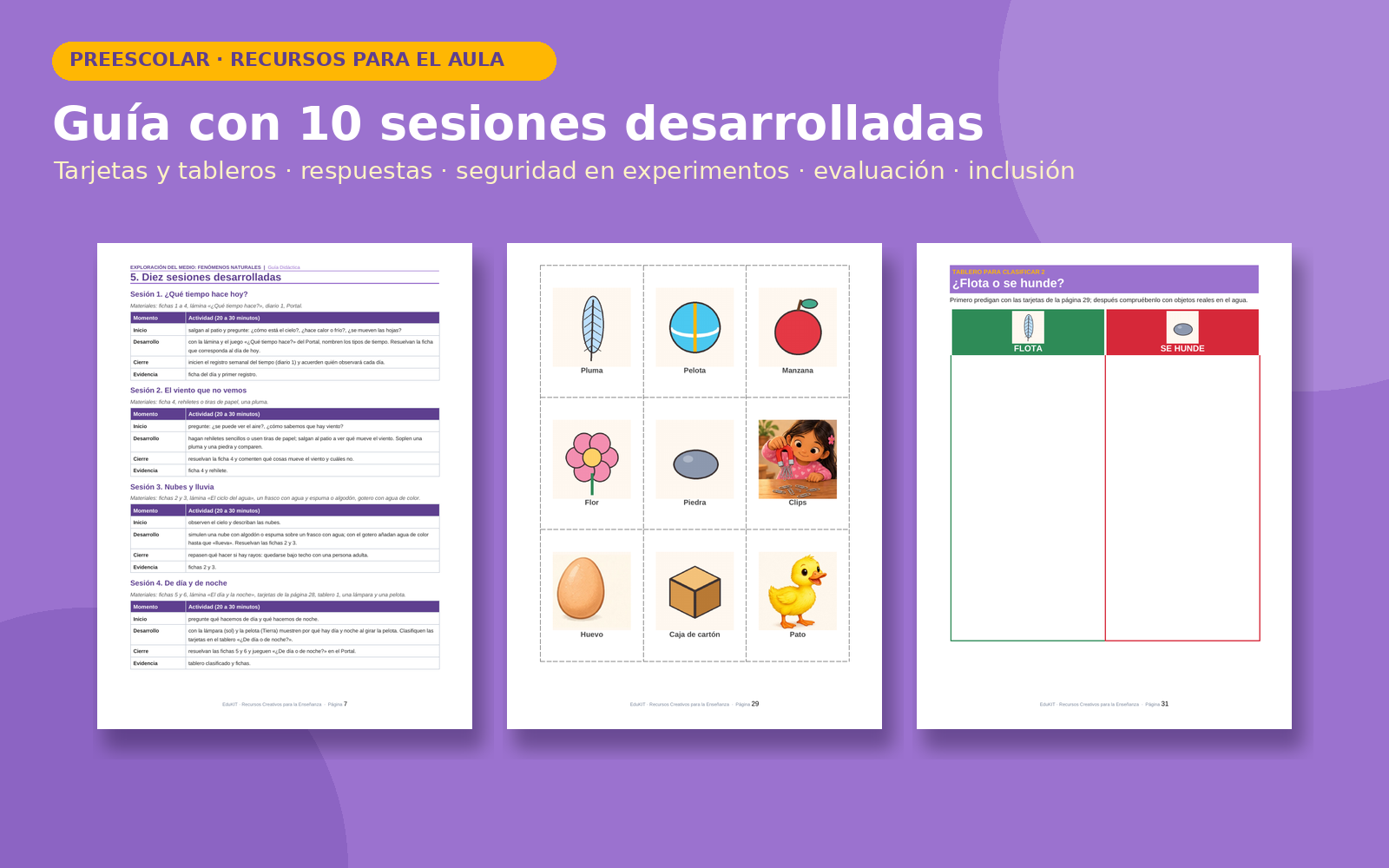 Exploración del Medio: Fenómenos Naturales para Preescolar | 45 Recursos Imprimibles, Experimentos y Portal Interactivo 7 Exploración del Medio: Fenómenos Naturales para Preescolar | 45 Recursos Imprimibles, Experimentos y Portal Interactivo - Imagen 7