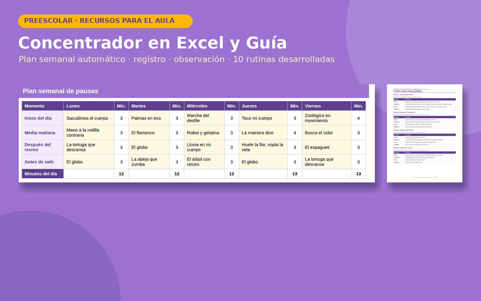 Pausas Activas y Juegos de Patio para Preescolar | 32 Tarjetas, 24 Juegos, Rutinas y Portal Interactivo 7 Pausas Activas y Juegos de Patio para Preescolar | 32 Tarjetas, 24 Juegos, Rutinas y Portal Interactivo - Imagen 7