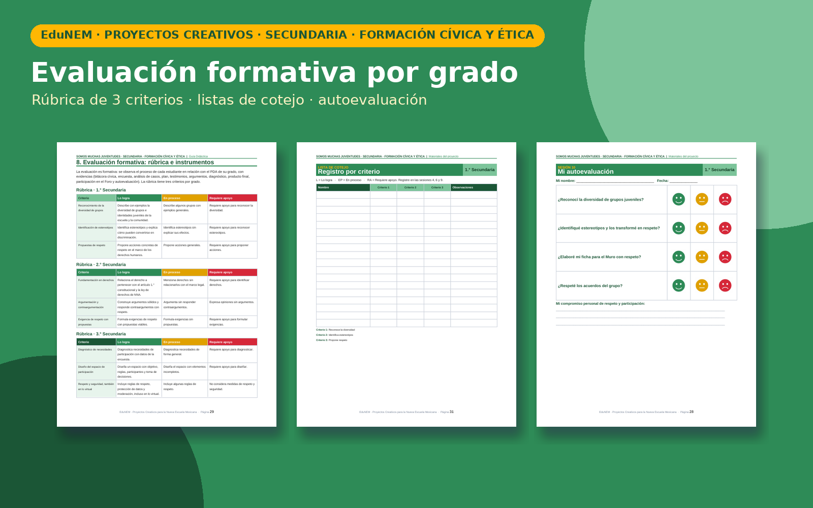 Somos Muchas Juventudes | EduNEM Formación Cívica y Ética Secundaria 1.º a 3.º | 10 sesiones y 12 fichas 7 Vista previa 7 de Somos Muchas Juventudes | EduNEM Formación Cívica y Ética Secundaria 1.º a 3.º | 10 sesiones y 12 fichas