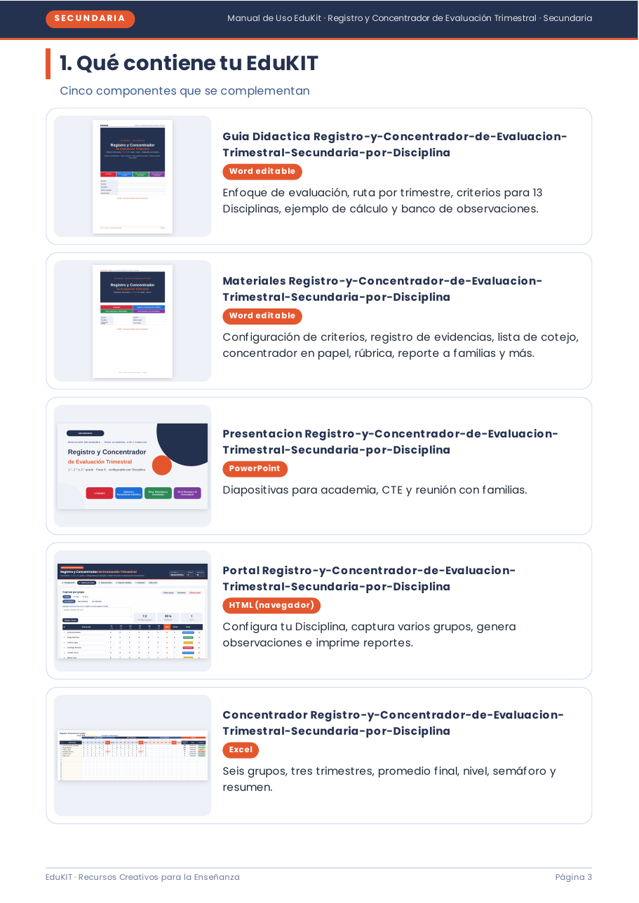 EduKIT Evaluación Trimestral Secundaria | Fase 6 NEM 7 EduKIT Evaluación Trimestral Secundaria | Fase 6 NEM - Imagen 7