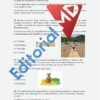 Página de un libro de texto de matemáticas con preguntas de opción múltiple relacionadas con el cálculo de costos y la construcción. Una gran marca de verificación roja se superpone a parte del texto. Incluye los logotipos de Editorial MD y del gobierno mexicano.