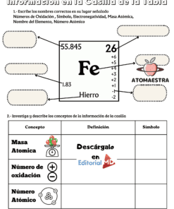 Informacion en la Casilla de la Tabla