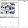Una diapositiva de presentación educativa en español que muestra una tira cómica titulada "Patos Negros" que presenta patos antropomórficos en varios paneles, junto con instrucciones y un plan de enseñanza para la Planeación secundaria Inglesa 1 3er Trimestre.