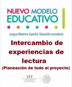 Afiche de un programa educativo en español, titulado "Nuevo Modelo Educativo", con un subtítulo sobre "Intercambio de experiencias de lectura planeación de todo el proyecto por día", con puntos de colores y el logo de.