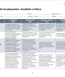 Kit Docente 360°: BOAs + Rúbricas + Plantillas (Sistema Integral de Trabajo y Evaluación en el Aula) 6 Interior1 Rubrica