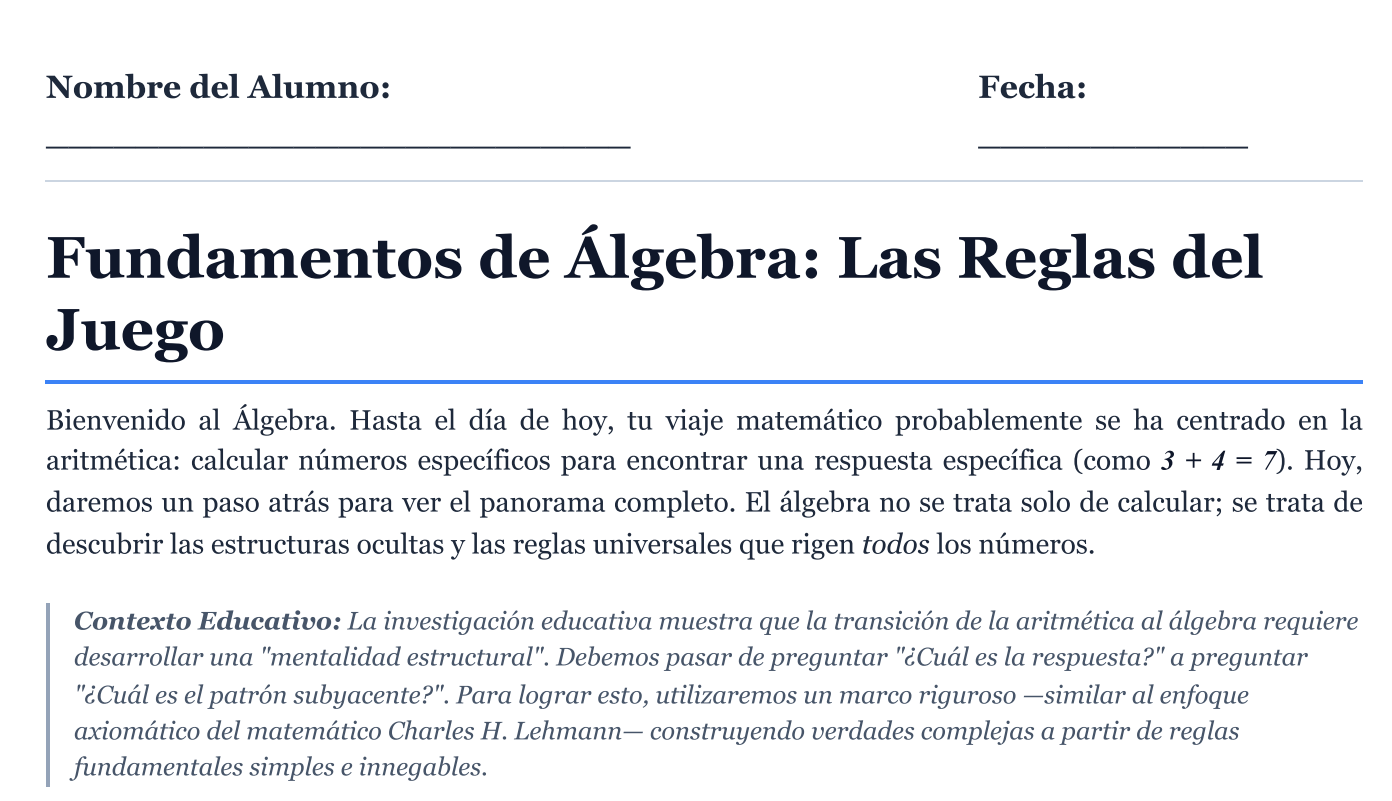 Lección: Introducción al álgebra (nivel medio-superior) 4 Vista previa 4 de Lección: Introducción al álgebra (nivel medio-superior)