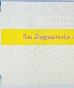 Una diapositiva de PowerPoint titulada "La Juguetería de Sebitas" en texto rosa sobre un rectángulo amarillo, con imágenes prediseñadas de piezas de rompecabezas en las esquinas. La barra lateral muestra diapositivas con dibujos y texto en español sobre juguetes.