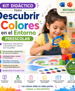 Kit Didáctico para Descubrir los Colores en el Entorno Preescolar 2026-2027 Word, PowerPoint y PDF