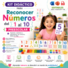 Kit Didáctico para Reconocer Números del 1 al 10 Preescolar 2026-2027 Word, PowerPoint y PDF