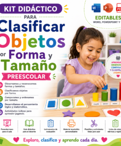 Kit Didáctico para Clasificar Objetos por Forma y Tamaño Preescolar 2026-2027 Word, PowerPoint y PDF