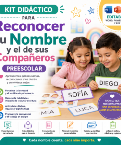 Kit Didáctico para Reconocer su Nombre y el de sus Compañeros – Preescolar 1°