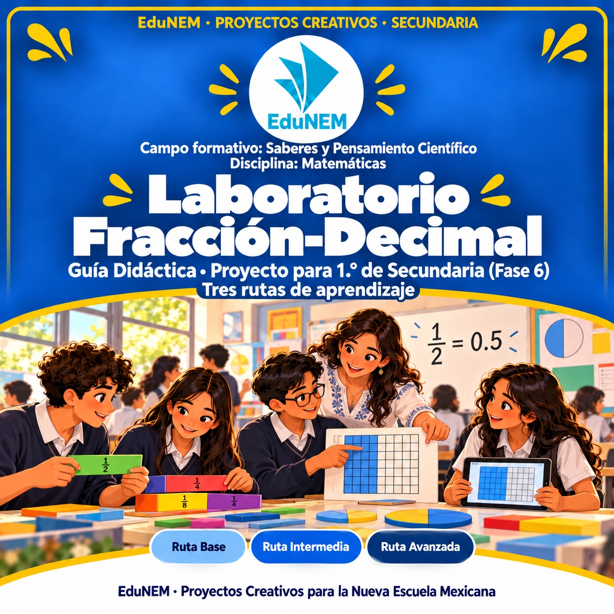 Laboratorio Fracción-Decimal | EduNEM Matemáticas Secundaria 1.º | 10 sesiones y 3 rutas de aprendizaje 1 Laboratorio Fracción-Decimal | EduNEM Matemáticas Secundaria 1.º | 10 sesiones y 3 rutas de aprendizaje