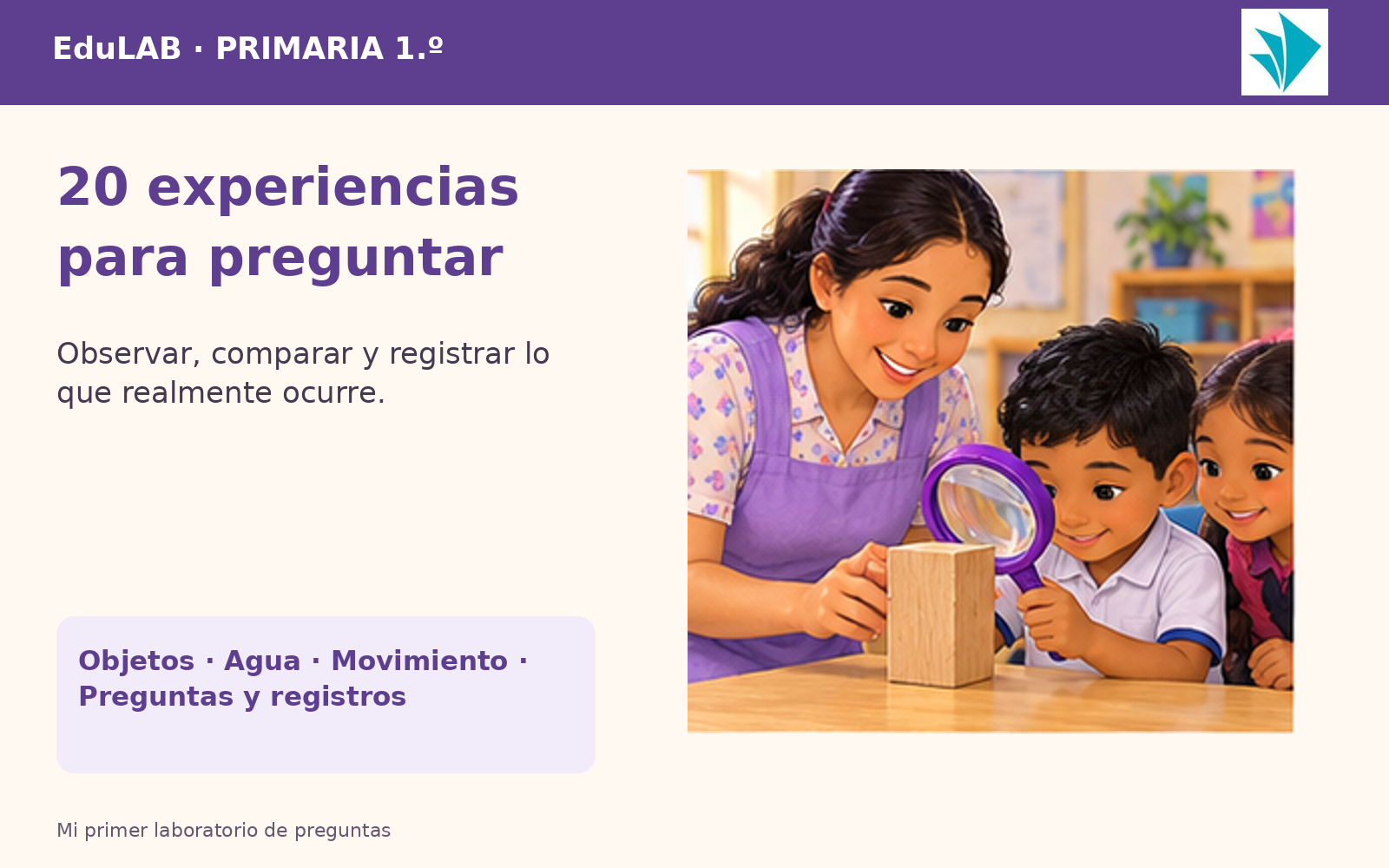 Mi Primer Laboratorio de Preguntas | 1.º de Primaria | 20 Experiencias con Fichas, Guías, Word, PowerPoint y Portal HTML 2 Mi Primer Laboratorio de Preguntas | 1.º de Primaria | 20 Experiencias con Fichas, Guías, Word, PowerPoint y Portal HTML - Imagen 2